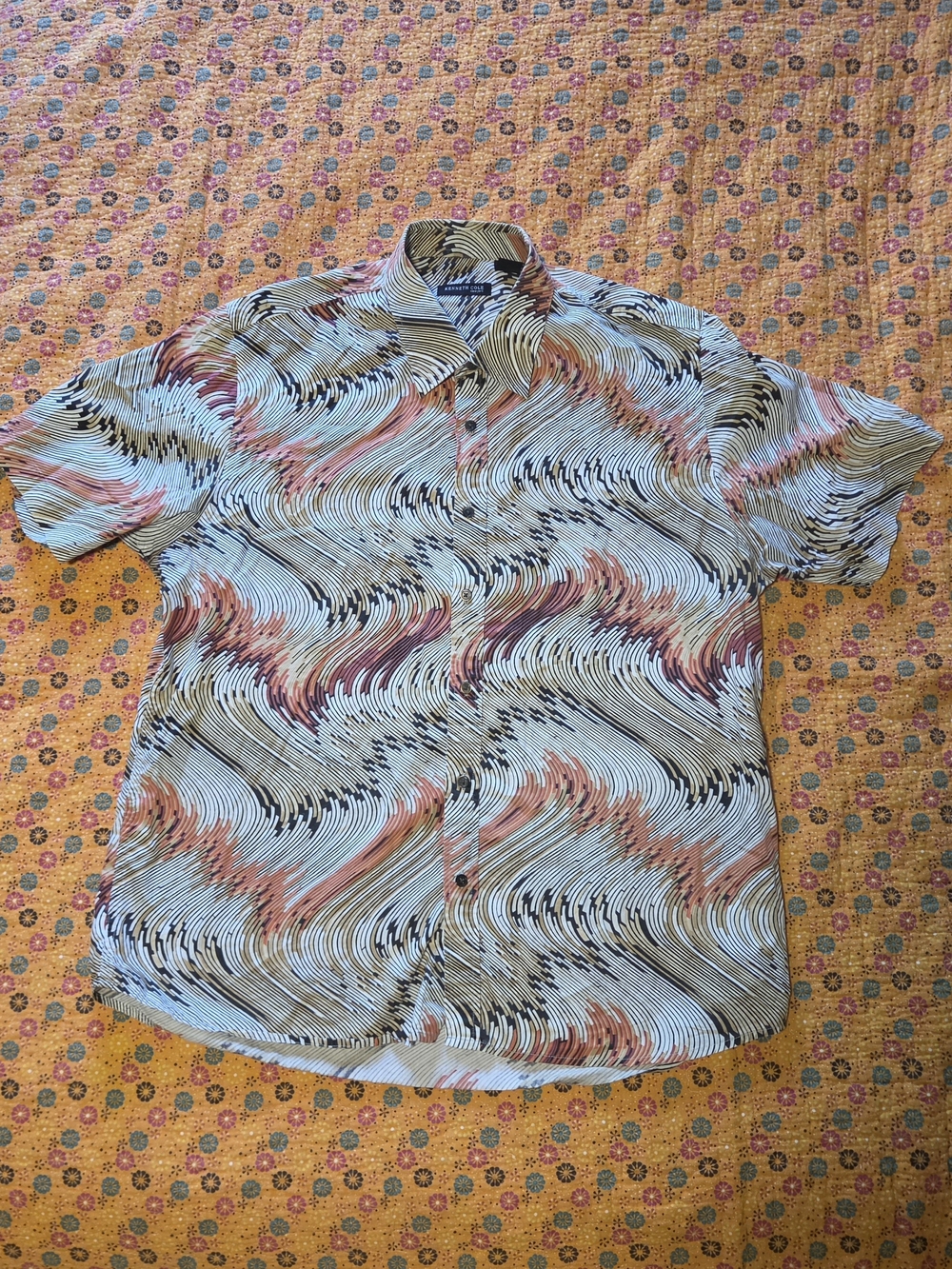 Kenneth Cole Short-Sleeve Button-Up Shirt XXL